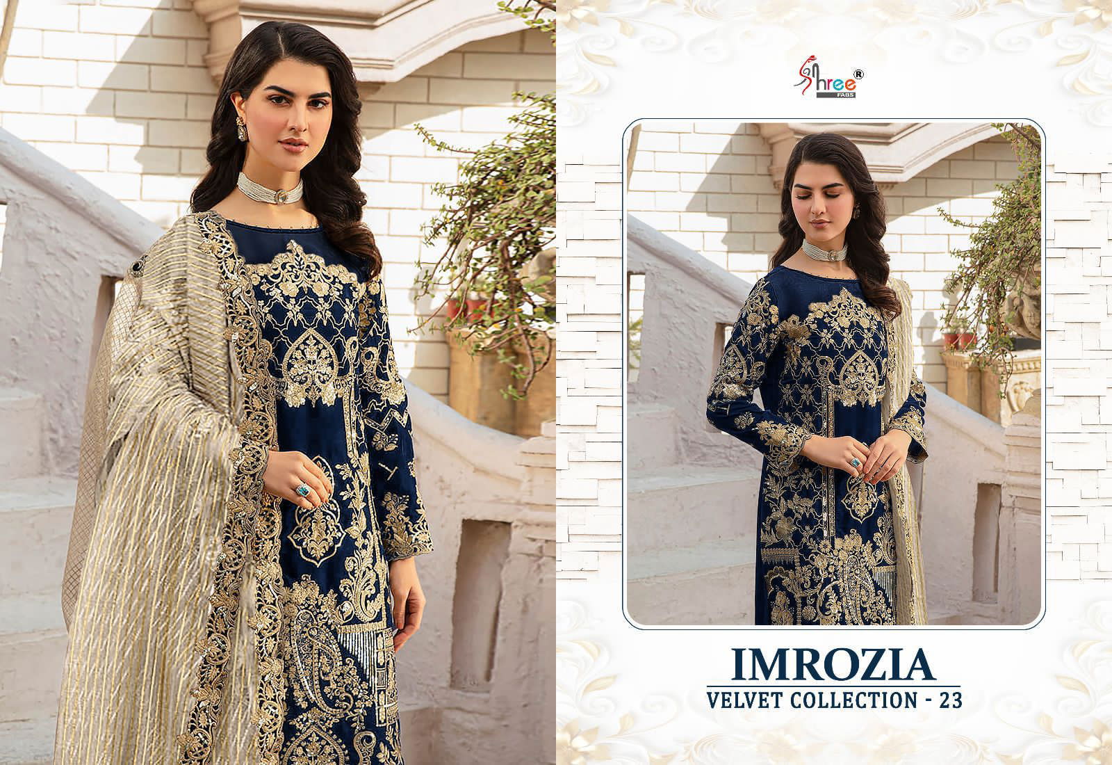 Imrozia Velvet Designer Pakistani Suits Catalog 